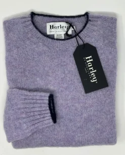 MAGLIONE GIROCOLLO HARLEY OF SCOTLAND CON BORDINO