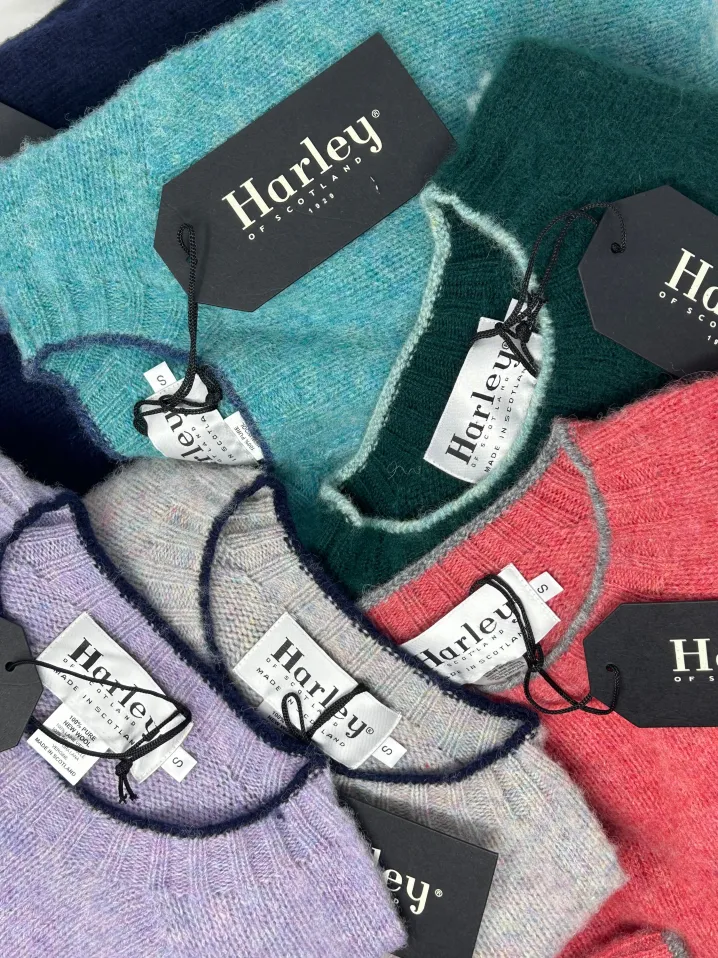 MAGLIONE GIROCOLLO HARLEY OF SCOTLAND CON BORDINO
