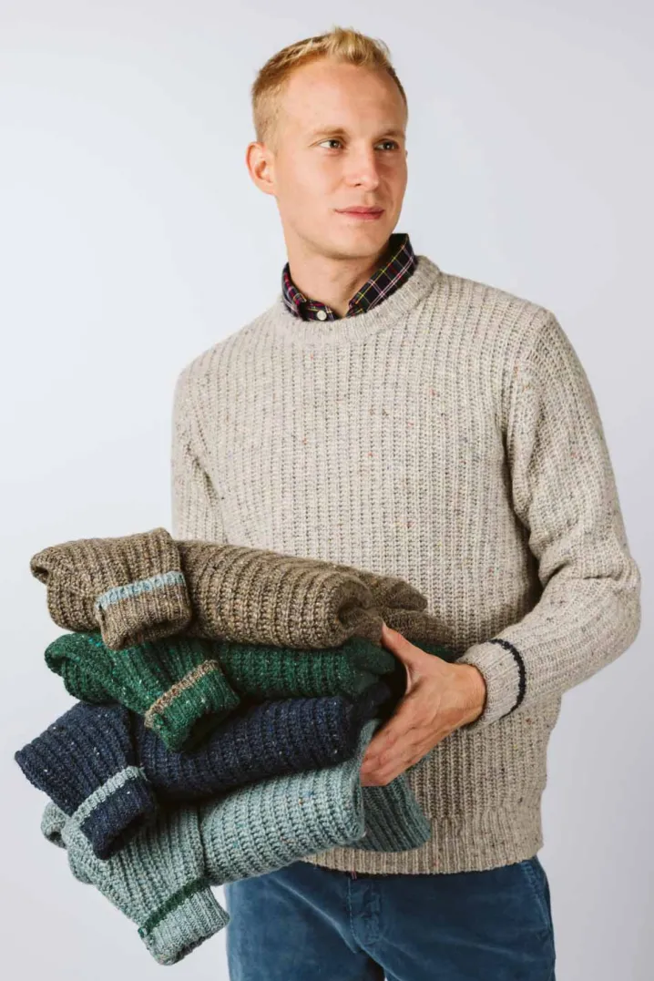 MAGLIONE “JOHN” GIROCOLLO COSTA INGLESE MOULINE'