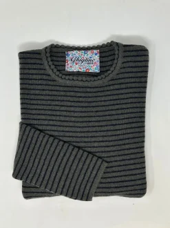 MAGLIONE PRISCILLA MILLERIGHE DETTAGLIO COLLO SMERLATO