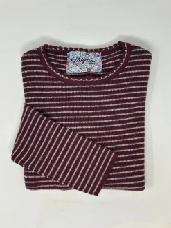 MAGLIONE PRISCILLA MILLERIGHE DETTAGLIO COLLO SMERLATO