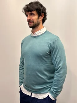 MAGLIONE "4 SEASON" GIROCOLLO SETA E CASHMERE