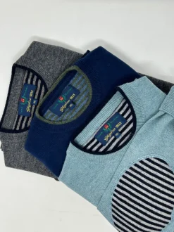 MAGLIONE "CARL" GIROCOLLO LEGGERO CON TOPPA RIGA