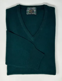 MAGLIONE "EDWARD" SCOLLO V IN LANA E CASHMERE