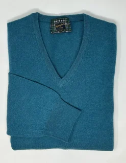MAGLIONE "EDWARD" SCOLLO V IN LANA E CASHMERE
