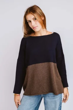 MAGLIONE "SILVIA" OVER SCATOLETTA BICOLOR