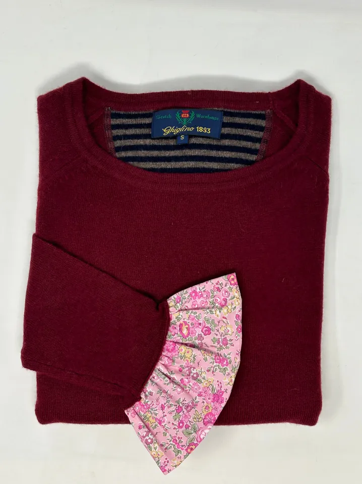MAGLIONE "TRILLY" SCOLLO BARCHETTA POLSO LIBERTY