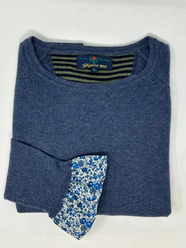 MAGLIONE "TRILLY" SCOLLO BARCHETTA POLSO LIBERTY