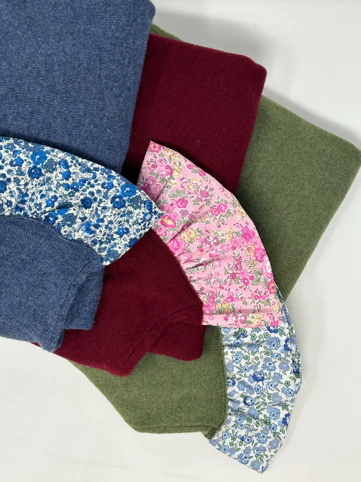 MAGLIONE "TRILLY" SCOLLO BARCHETTA POLSO LIBERTY