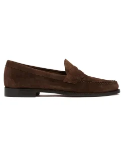 MOCASSINI PENNY LOAFERS SUEDE TESTA MORO G.H.BASS WEEJUNS