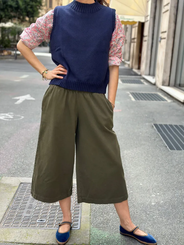 PANTALONE CROPPED “DEL MARINAIO” COTONE ECOLOGICO