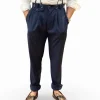 PANTALONE "HENRY" PRINCIPE DI GALLES BLU