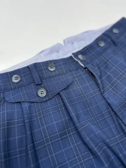 PANTALONE "HENRY" PRINCIPE DI GALLES BLU