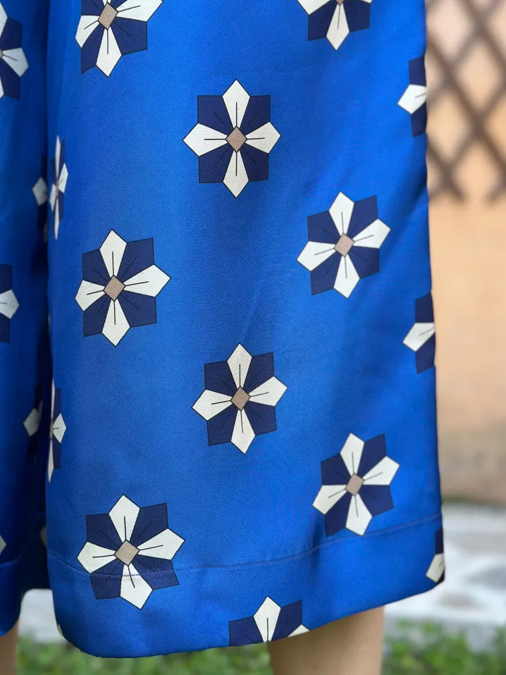 PANTALONI THEA SETA FLOWERS