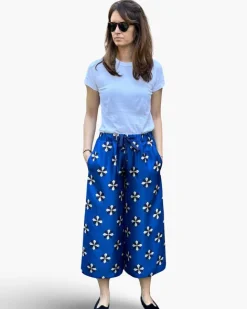PANTALONI THEA SETA FLOWERS