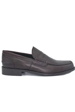 PENNY LOAFER PELLE MARTELLATA MARRONE SAXONE OF SCOTLAND