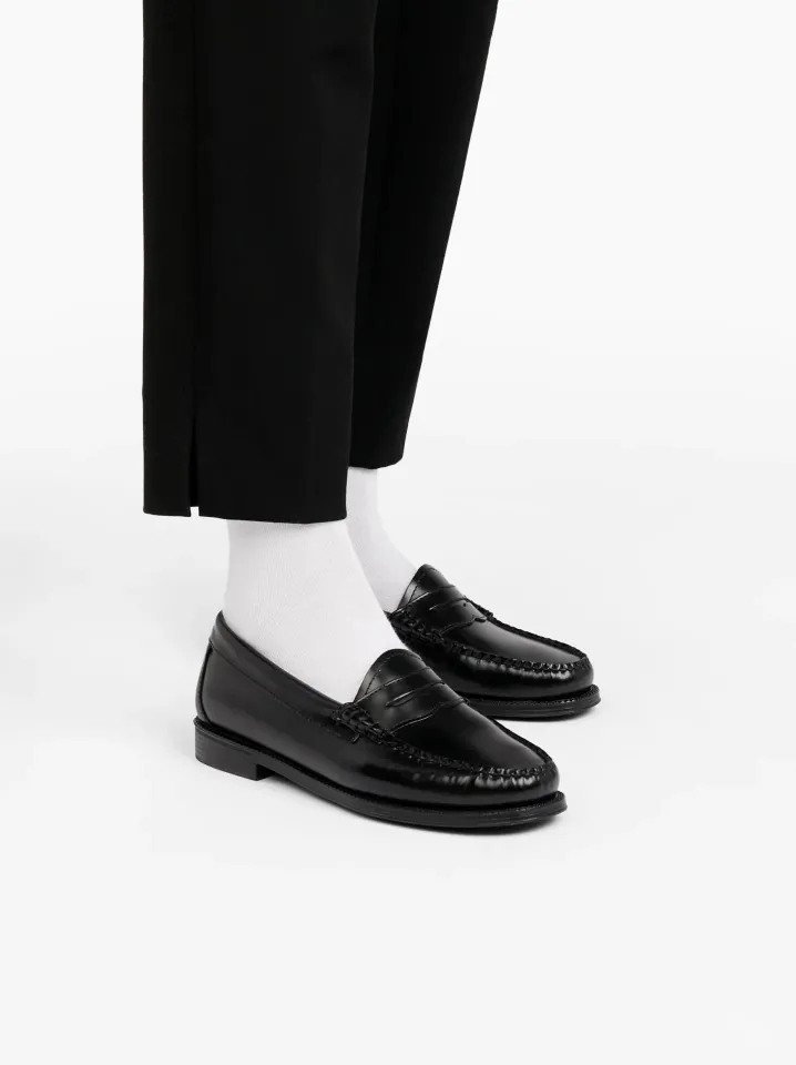 PENNY LOAFERS BLACK SUOLA GOMMATA ANTISCIVOLO G.H.BASS WEEJUNS.