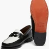 PENNY LOAFERS BLACK/WHITE G.H.BASS WEEJUNS.