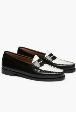 PENNY LOAFERS BLACK/WHITE G.H.BASS WEEJUNS.