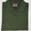 POLO "THOMAS" IN MAGLIA COTONE MANICA CORTA VERDE MILITARE