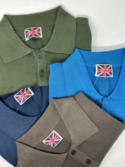 POLO "THOMAS" IN MAGLIA COTONE MANICA CORTA PETROLIO