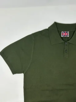 POLO "THOMAS" IN MAGLIA COTONE MANICA CORTA VERDE MILITARE