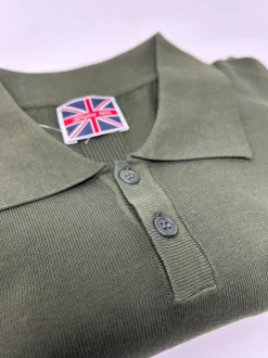 POLO "THOMAS" IN MAGLIA COTONE MANICA CORTA VERDE MILITARE