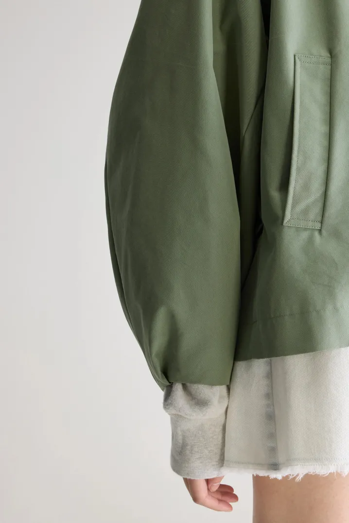 SHORT TRENCH JACKET VERDE EUCALIPTO