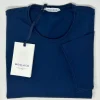 WOOL & CO T-SHIRT GIROCOLLO ROTOLINO BLU
